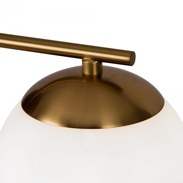 Loftowy Kinkiet Ścienny Mosiężna Białe Klosze Kule MARBLE MOD187WL-01BS MAYTONI