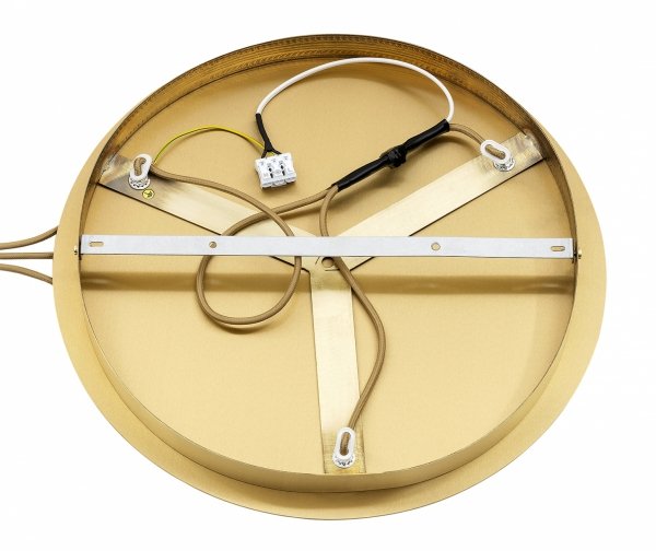 Złoty plafon nowoczesny elegancki 3 płomienny mosiądz białe kule 12cm opal mat mleczne ryflowane szkło PALOMA 6305 Argon