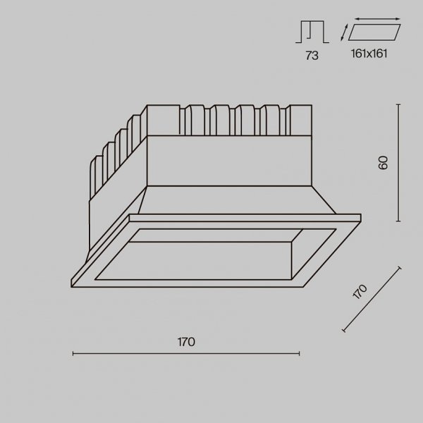 Biała Oprawa Wpuszczana Do Łazienki Downlight Okno Maytoni DL056-18W3-4-6K-W