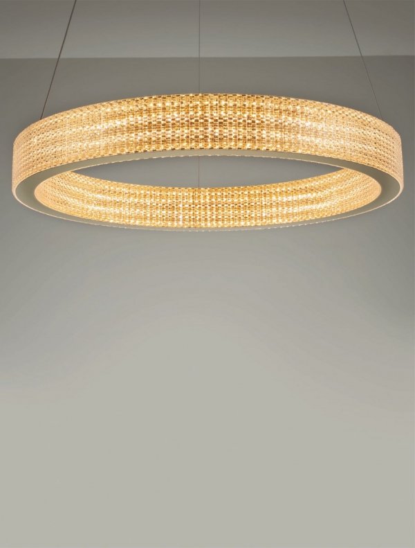 Złoty Żyrandol w Stylu Art Deco Luces Exclusivas YOTAU LE44729 Owalna Lampa Wisząca Nad Stół