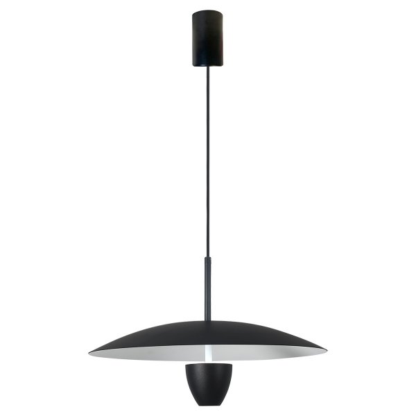 Nowoczesna czarna lampa wisząca ozdobna LED CCT metalowa industrialna minimalistyczna UFO M LP-0408/1P M BK LIGHT PRESTIGE