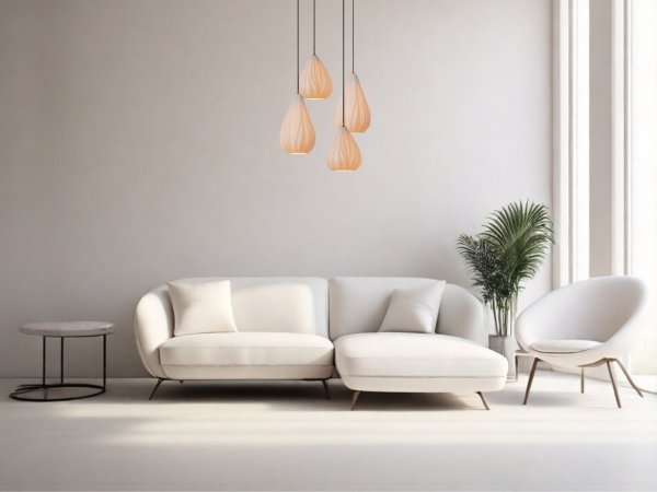 Lampa Wisząca Nowoczesna Białe Porcelanowe Klosze CINZIA 13452/04/31 LUCIDE