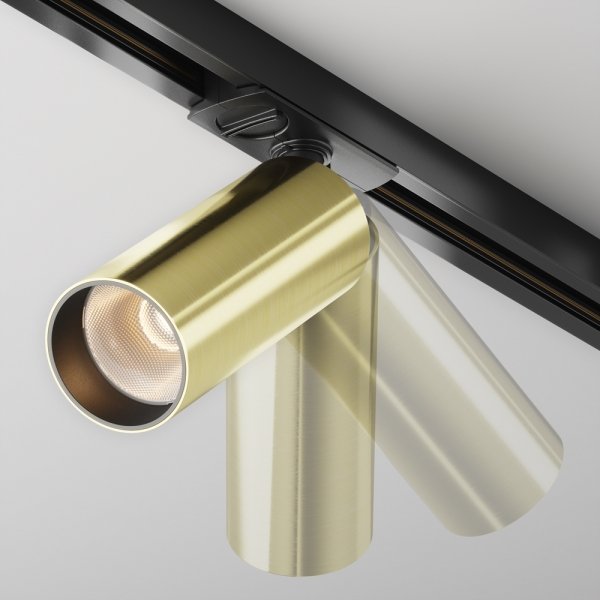 Ścieżka świetlna lampa szynowa regulowana LED aluminium czerń i mosiądz Focus LED MAYTONI TR021-1-12W3K-W-BBS