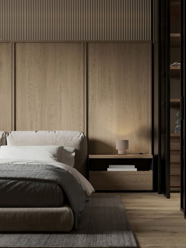 Lampka stołowa nocna lniana abażurowa brązowa minimalistyczna uniwersalna dekoracyjna Luces Exclusivas