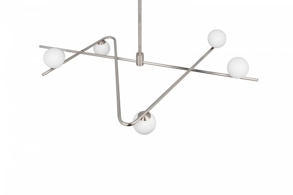 Lampa wisząca dekoracyjna niklowana w nowoczesnym stylu szklane klosze kule FLAMING 368900607 TRIO SELECT