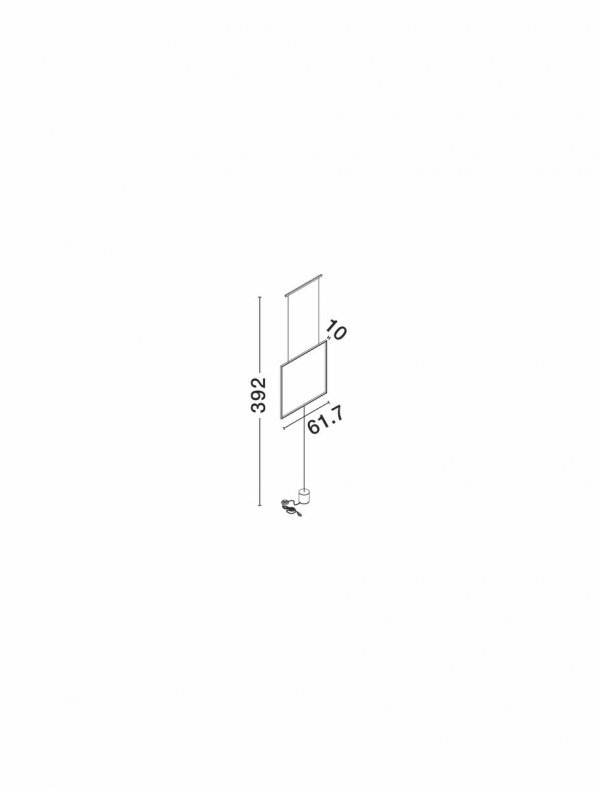 Nowoczesna lampa wisząca podłogowa LED aluminiowa czarna geometryczna kwadrat uniwersalna nad stół do salonu sypialni ROVILLA LE45488 Luces Exclusivas