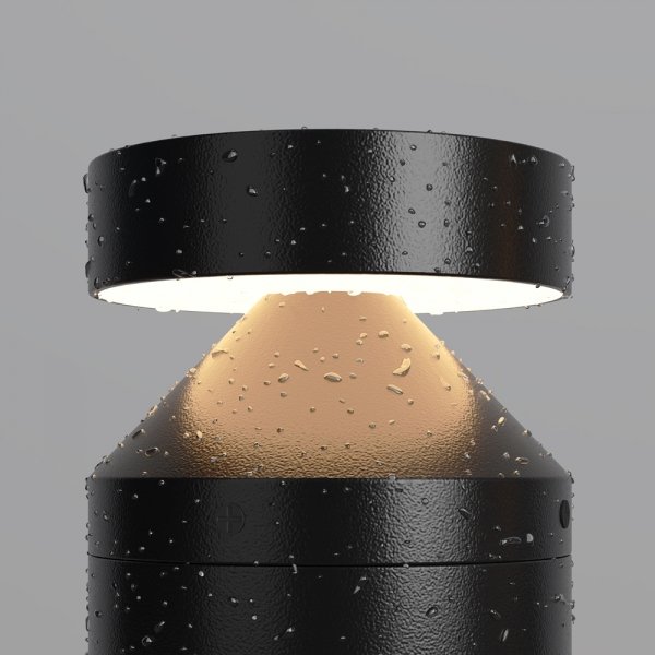 Nowoczesny słupek ogrodowy LED zewnętrzna lampa grafitowa tuba Olten MAYTONI O591FL-L12GF3K