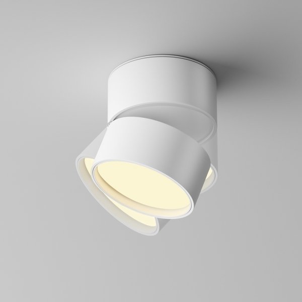 Lampa sufitowa natynkowa tuba regulowana spot sufitowy LED aluminium biała ONDA MAYTONI C024CL-12W2.7K-W-1