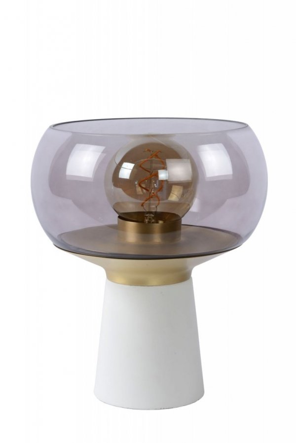 BIAŁA Lampka Stołowa w Stylu Art Deco LUCIDE FARRIS 05540/01/31
