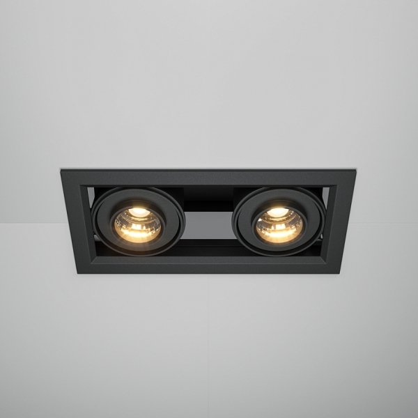 Czarna Oprawa Wpuszczana Downlight Metal Modern Maytoni DL093-02-10W3K-B