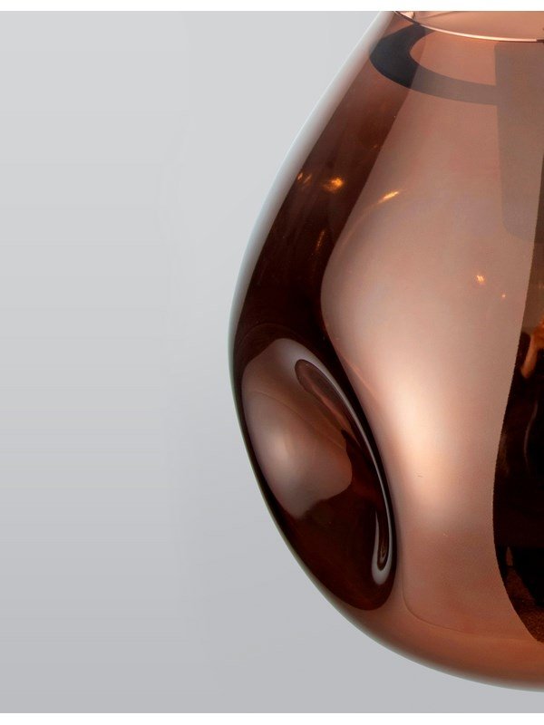 Dekoracyjna szklana lampa wisząca w kolorze miedzianym CARMEN LE41952 Luces Exclusivas