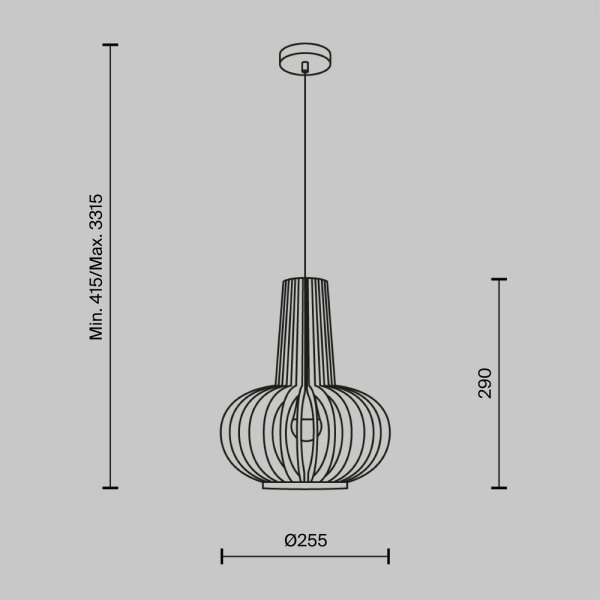 Lampa wisząca designerska rustykalna brązowa nad stół do jadalni do salonu ozdobna regulacja wysokości Roots MAYTONI MOD193PL-01W