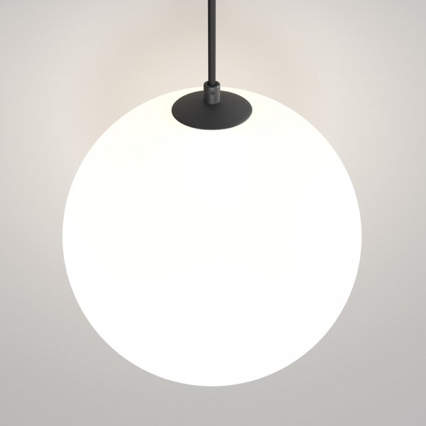 Minimalistyczna elegancka lampa wisząca LED kula czarno-biała regulacja wysokości LUNA MAYTONI P039PL-5W3K-20INS-B montaż podtynkowy