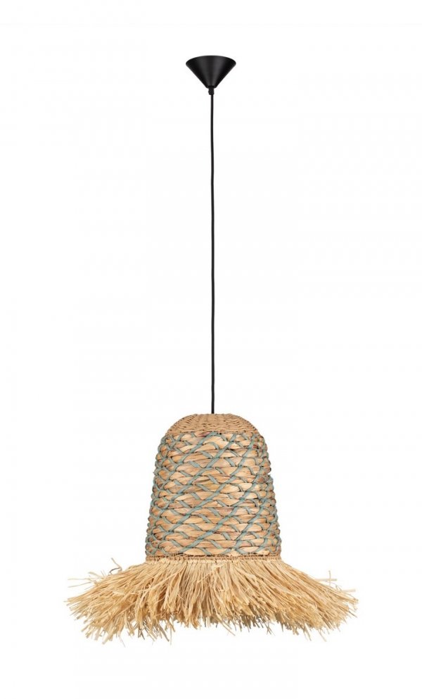 Lampa wisząca sznurkowa pleciona wiszące frendzle owalna boho rystykalna industrialna nad stół do salonu sypialni FANLIZA 9586615 Luces Exclusivas