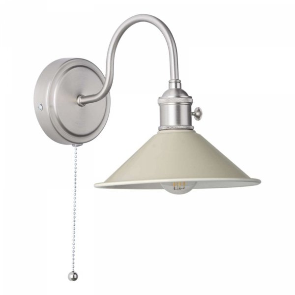 Chrom Kinkiet Ścienny Vintage Szary Klosz HADANO HAD0761-06 DAR LIGHTING
