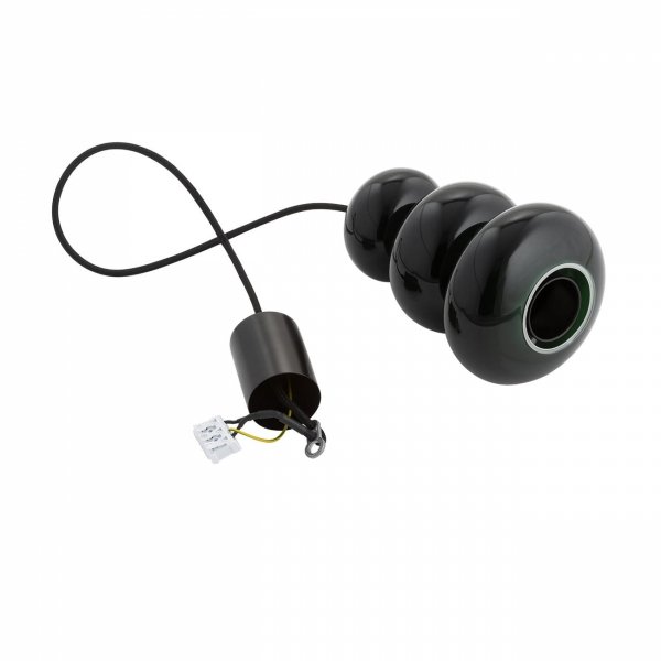 Designerska lampa wisząca czarno ciemna zieleń szkło ORLANDO PLUS 8827