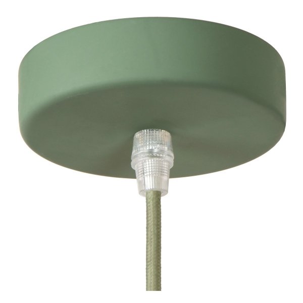 Drewniana lampa wisząca zielona nowoczesna boho designerska możliwość ściemniania MAURO 77489/33/33 LUCIDE