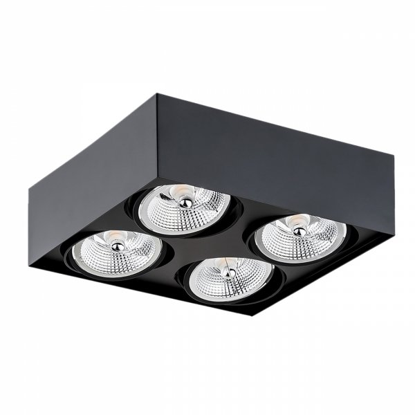 Lampa sufitowa plafon kostka elegancka nowoczesna minimalistyczna czarna lampa AR111 RODOS PLUS 1745 Argon