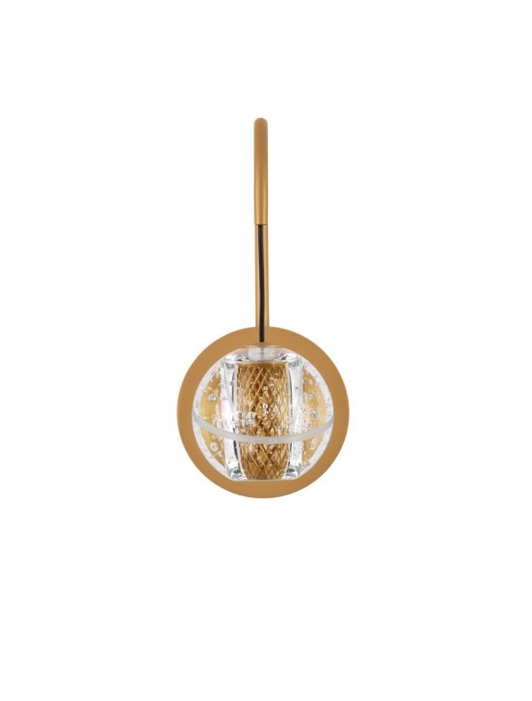 Oryginalny Złoty Kinkiet Szklana Kula w Stylu Art Deco LUCES EXCLUSIVAS CUYO LE44211