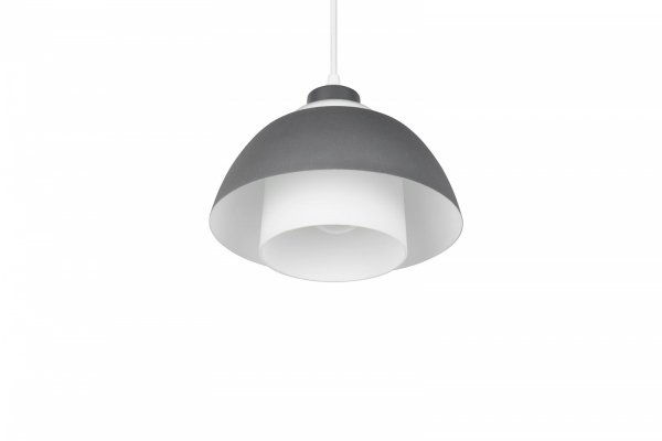 Grafitowa lampa wisząca półokrągły klosz nowoczesna do loftowych wnętrz TILOS R36501942 RL