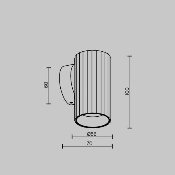 Lampa ścienna kinkiet nowoczesny designerski tuba aluminium biały Calipso MAYTONI C106WL-01-GU10-W