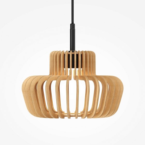 Nowoczesna lampa wisząca LED Maytoni Namiki MOD465PL-L12BK2 Drewniana jadalniana nad stół