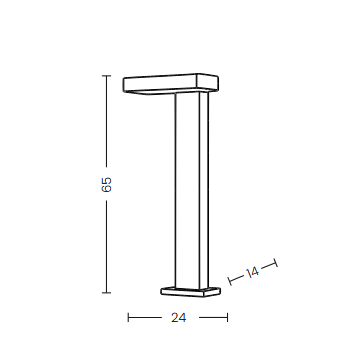 Lampa stojąca zewnętrzna IP54 słupek 65cm LED ciemny szary Azzardo OPLO 650 3000K IP54 DGR AZ6833