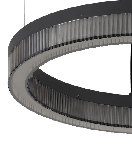 Designerska czarna lampa wisząca LED okrągła ring nowoczesna dekoracyjna minimalistyczna Crown sp d40 339139 Ideal Lux 