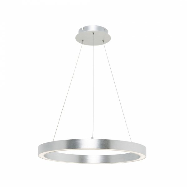 Lampa wisząca ring srebrny okąg LED Zuma Line PL200910-400-SL CARLO