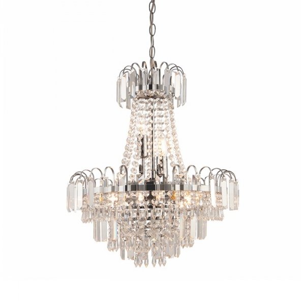 Żyrandol Szklany Glamour Przezroczysty AMADIS 96826-CH ENDON