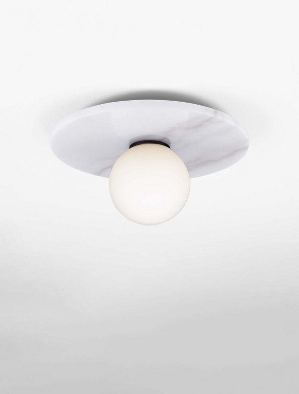 Stylowy plafon marmur szklany klosz JUANJUI LE44852 Luces Exlusivas