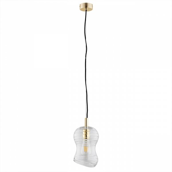 Zjawiskowa elegancka lampa wisząca z kryształu czarno -złote elementy pokój dzienny przedpokój DEPORTIVO 4742 Argon