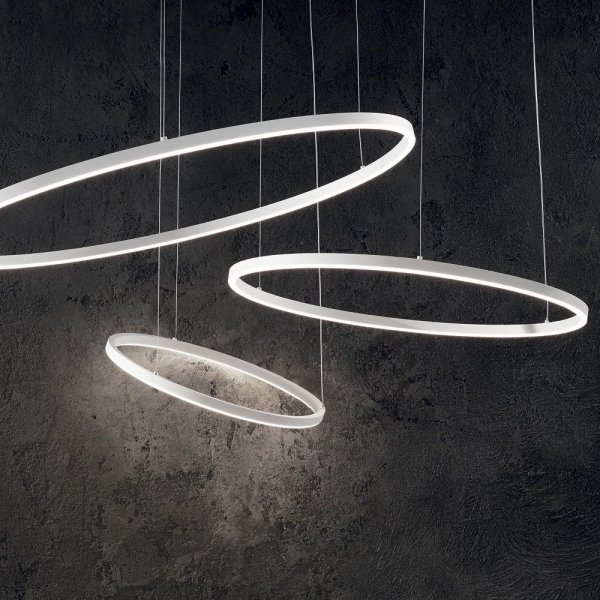 NOWOCZESNA LAMPA WISZĄCA RING LED CZARNY OKRĄG IDEAL LUX 304472 ORACLE SLIM D150 ROUND 4000K