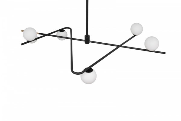 Lampa wisząca dekoracyjna czarno złota w nowoczesnym stylu szklane klosze kule FLAMING 368900680 TRIO SELECT