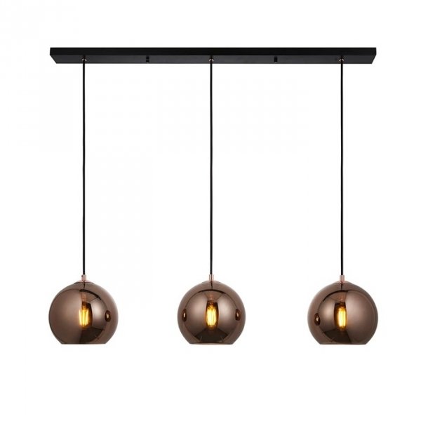 Lampa Wisząca Nowoczesna Miedziane Szklany Klosze Kule BOLI 102929 ENDON