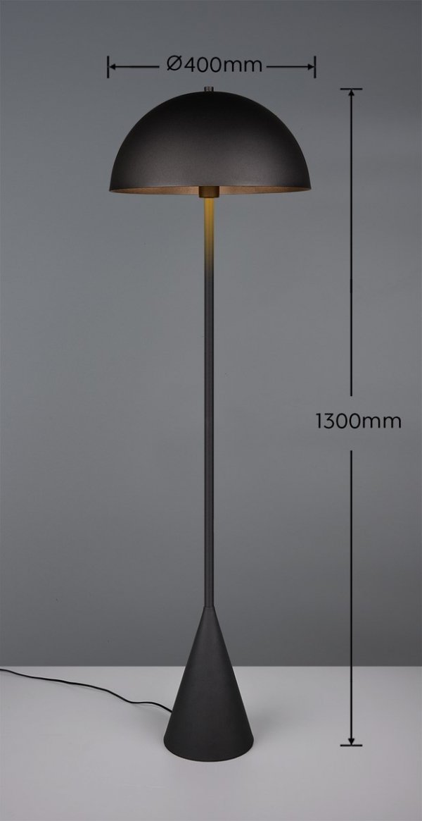 Nowoczesna Lampa Podłogowa ALFIE TRIO 465000132 Czarna