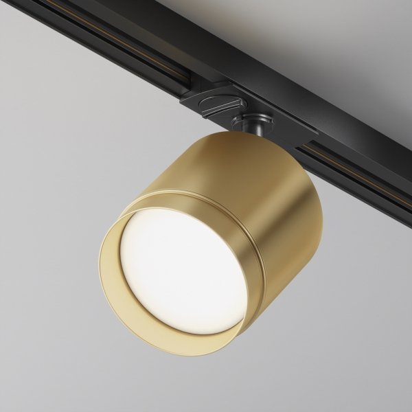 Lampa szynowa okrągła minimalistyczna aluminium matowe złoto i czerń regulowana tuba Polar MAYTONI TR088-1-GX53-MG