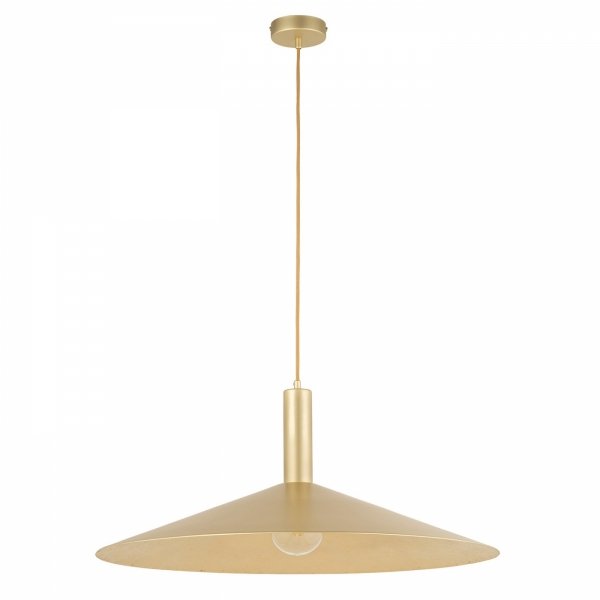 Lampa wisząca zwis pojedynczy talerz Capri M Sigma 41007 złota nad stół nad wyspę