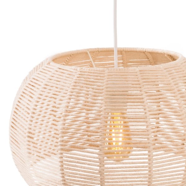 Biała Lampa Wisząca Bawełniana PRASLIN P0583 MAXLIGHT