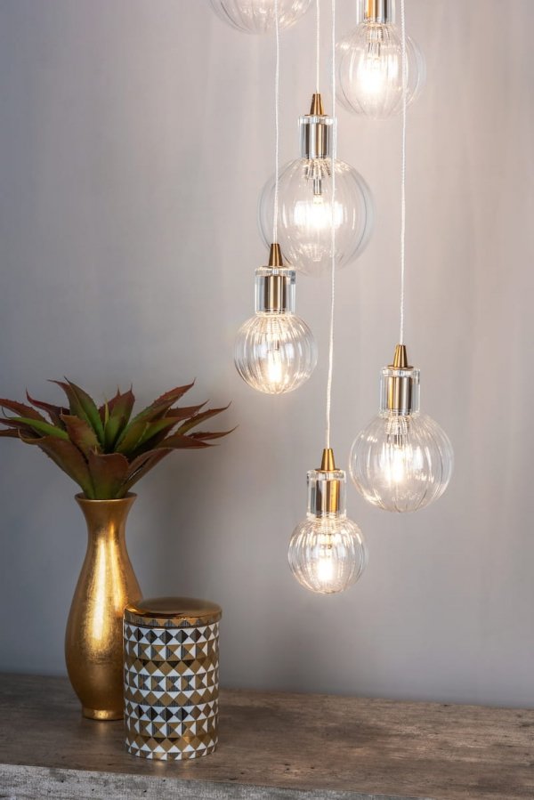 Nowoczesna Lampa Wisząca Szklane Klosze Kuliste DITA DIT2342 DAR LIGHTING
