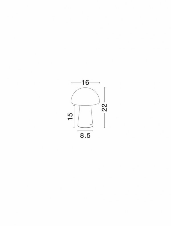Lampka stołowa nocna LED biała grzybek designerska nowoczesna ściemnialna CASTORO LE45585 Luces Exclusivas