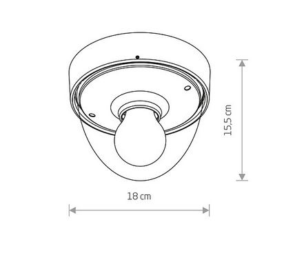 Zewnętrzna Oprawa Sufitowa Plafon IP44 NOOK BLACK 7978 Nowodvorski Lighting
