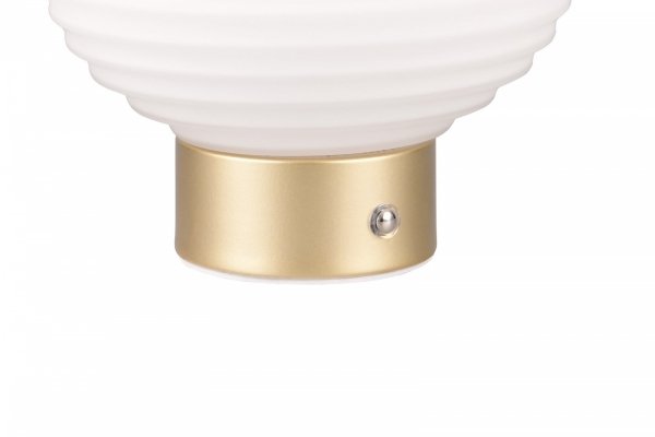 Dekoracyjna Lampka Stołowa LED W Kolorze Mosiądz Szklany Klosz EARL R57771101 RL