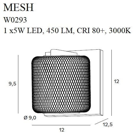 MAXLIGHT MESH W0293 Kinkiet ścienny LED Nowoczesny 