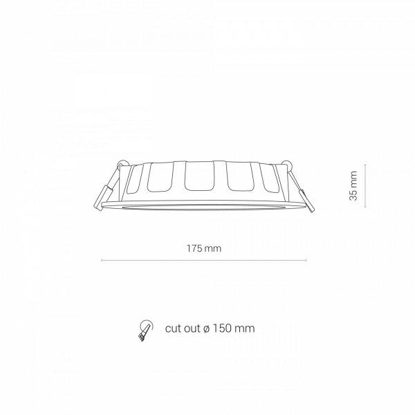Oprawa Oświetleniowa Podtynkowa Okrągła LED KOS 8776 Nowodvorski Lighting