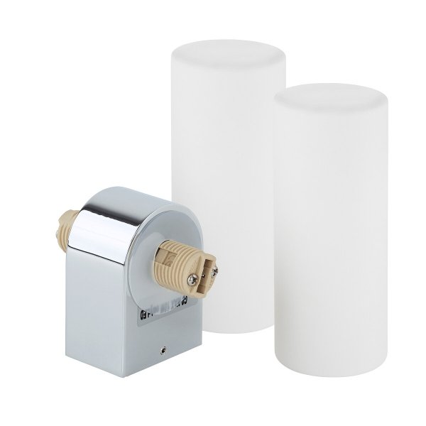 Nowoczesna Dekoracyjna Lampa Ścienna Szklany Kinkiet IP44 NATALIE II CHROME 10726 Nowodvorski Lighting