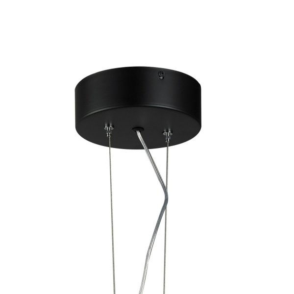Czarna lampa wisząca 60cm okrąg LED nowoczesna uniwersalna minimalistyczna aluminiowa ACIRCULO ST-10453P-D600A black Step Into Design