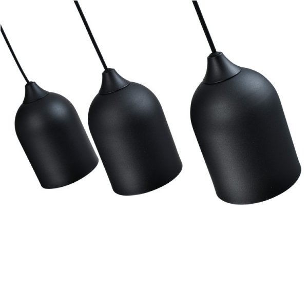 Prosta elegancka lampa wisząca metalowa loftowa minimalistyczna NILO LP-0110/3L BK LIGHT PRESTIGE