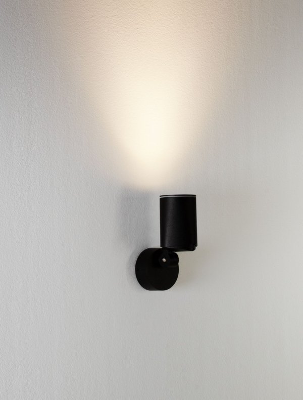 Klasyczny kinkiet ścienny zewnętrzny aluminiowy czarna regulowana tuba minimalistyczny uniwersalny IP65 TRASERA LE75161 Luces Exclusivas