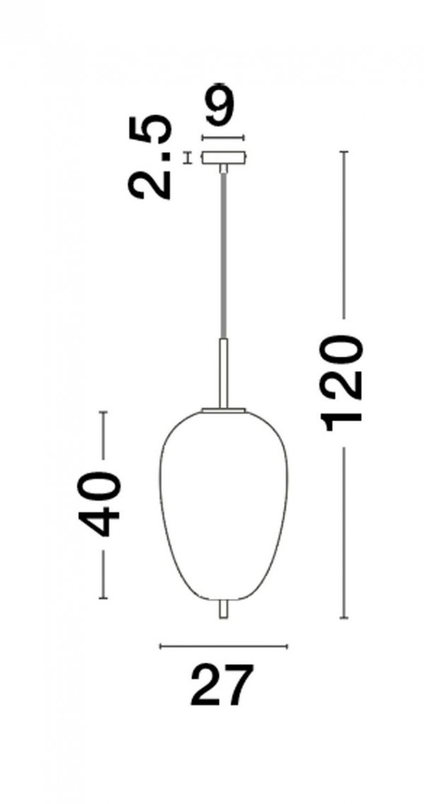Nowoczesna ZŁOTA Lampa Wisząca Ciemna Szklana Kula PILAR LE43663 LUCES EXCLUSIVAS